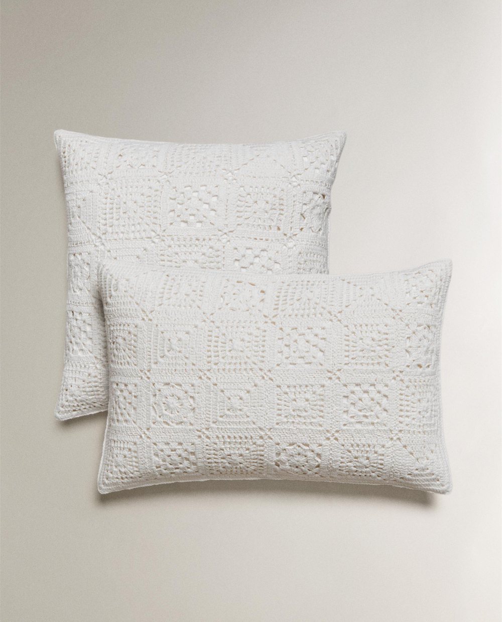 Zara Home наволочка декоративная из хлопка, белый