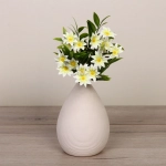 Искусственные цветы «Волшебство лета» 32см Космея 15 цветков белые