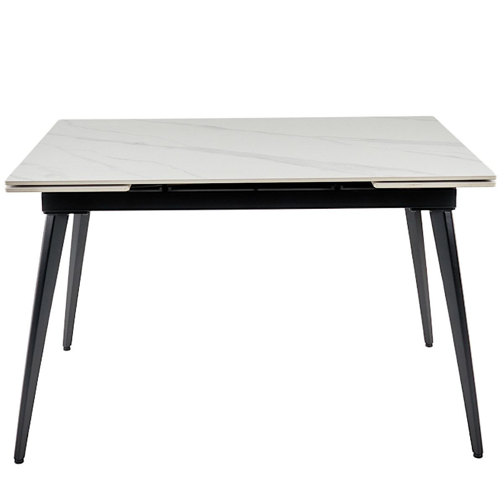 Стол керамический LA ALTA DENVER WHITE MARBLE MATT 120, каркас черный