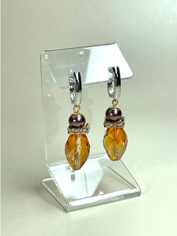 Серьги с чешским стеклом