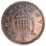 United Kingdom, 1 New Penny, 1979 - Elizabeth II (2nd Portrait), XF