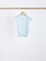 Боди с коротким рукавом для малышей Next K79-655, 7 шт., Белый, Голубой