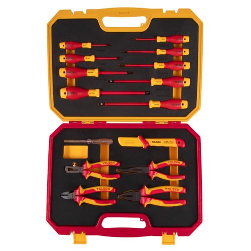 TOLSEN (TTV82115) Набор инструментов диэлектрических, универсальный, 15 предметов