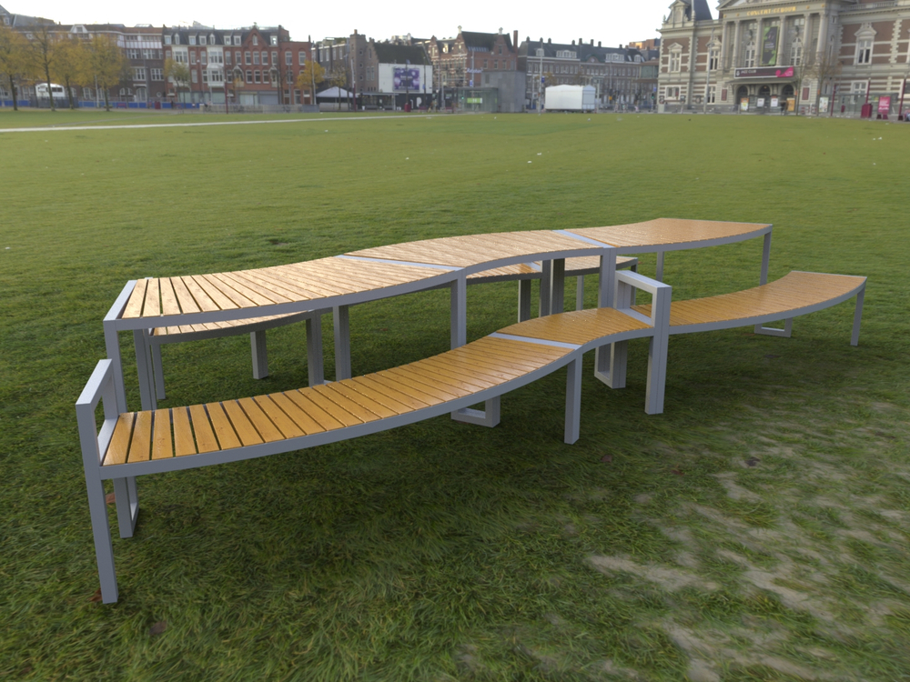 Стол уличный с лавками LÅNGBORDET R1.8