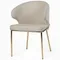 Стул Silva, светло-бежевый, золотые ножки