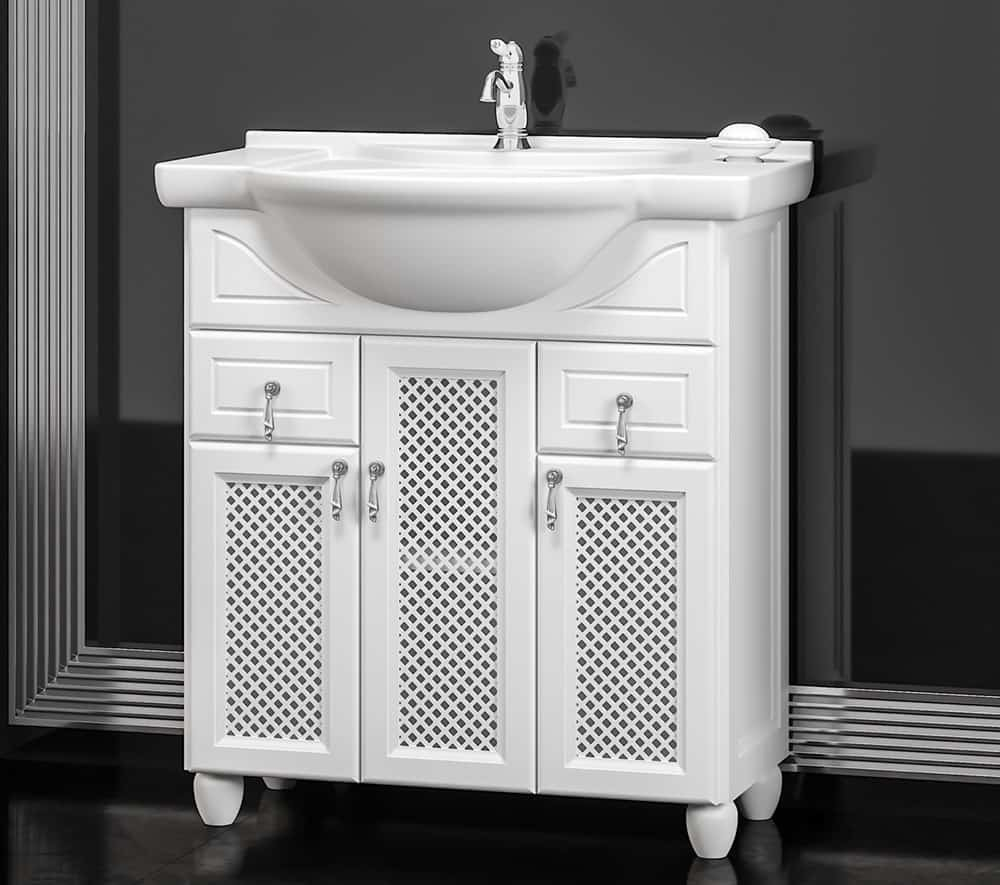 Тумба Тибет 80, цвет белый (рак. Дрея 85)