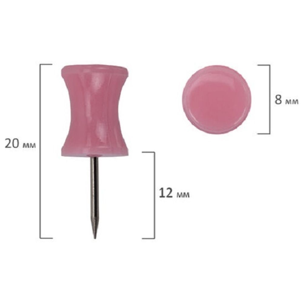 Кнопки силовые для пробковых досок Катушка Pastel 30 шт Brauberg