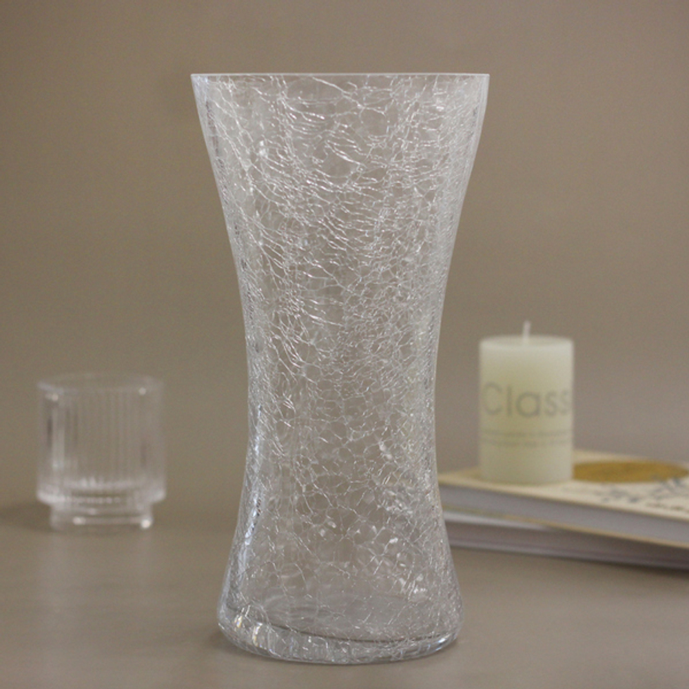 Ваза стеклянная «Паутинка» 13*25см