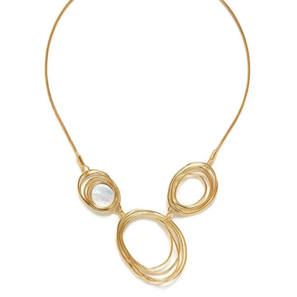 Колье ORI TAO, Typhoon, с перламутром, OT24.1-15-31650 (золотистый)