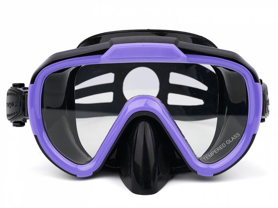 Набор маска+трубка в сумке Sargan Дайва-С черный/фиолетовый