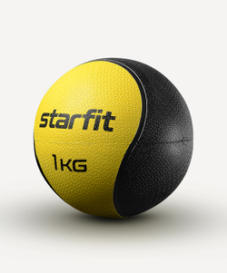 Медбол высокой плотности STARFIT GB-702, 1 кг, желтый