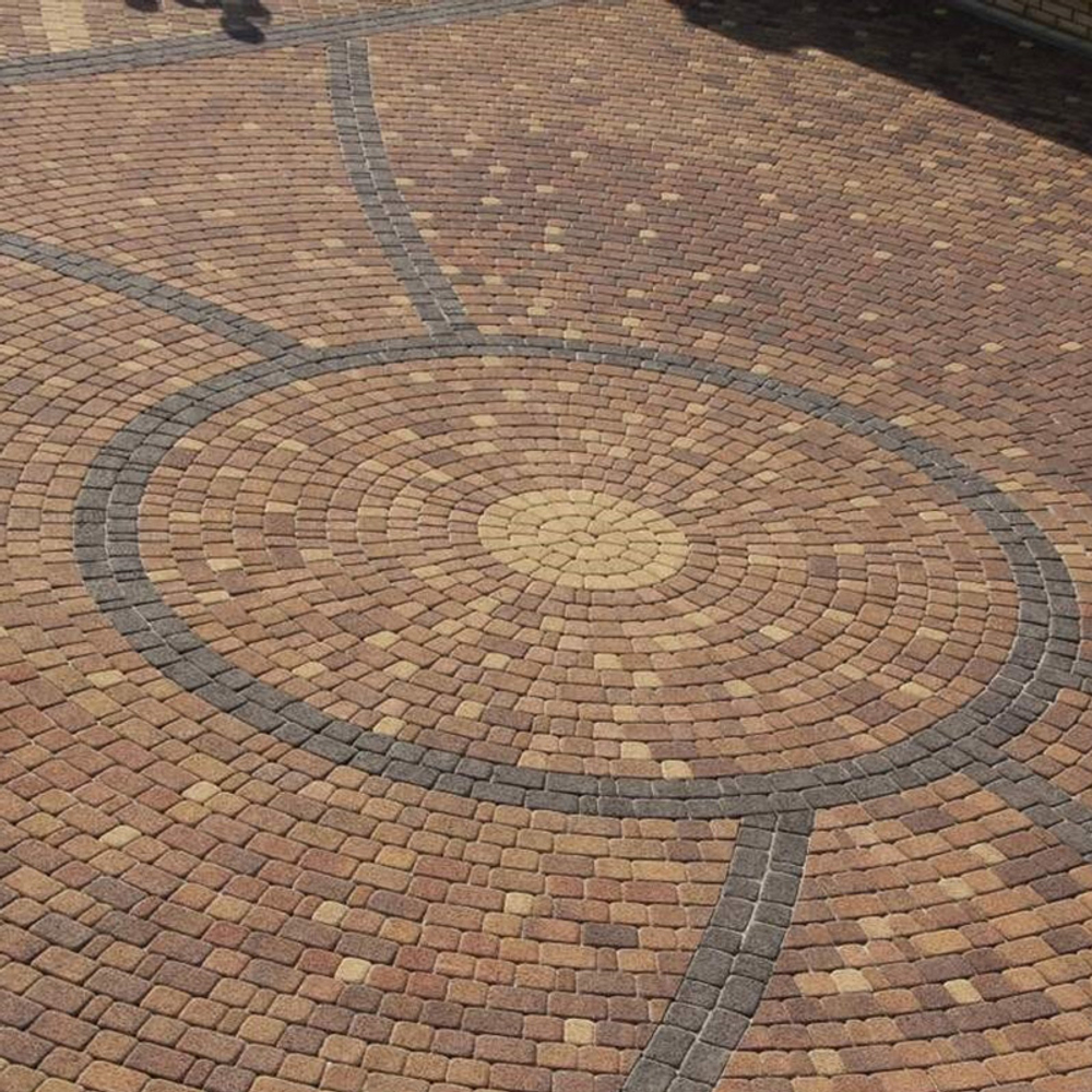 Тротуарная плитка КЛАССИКО - Гранит Коричневый, комплект из 3 видов плит