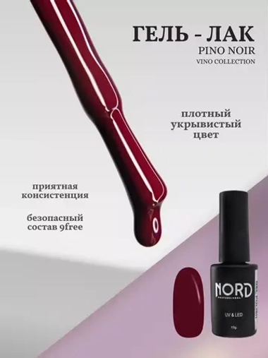 Гель — лак Pino Noir 8мл NORD