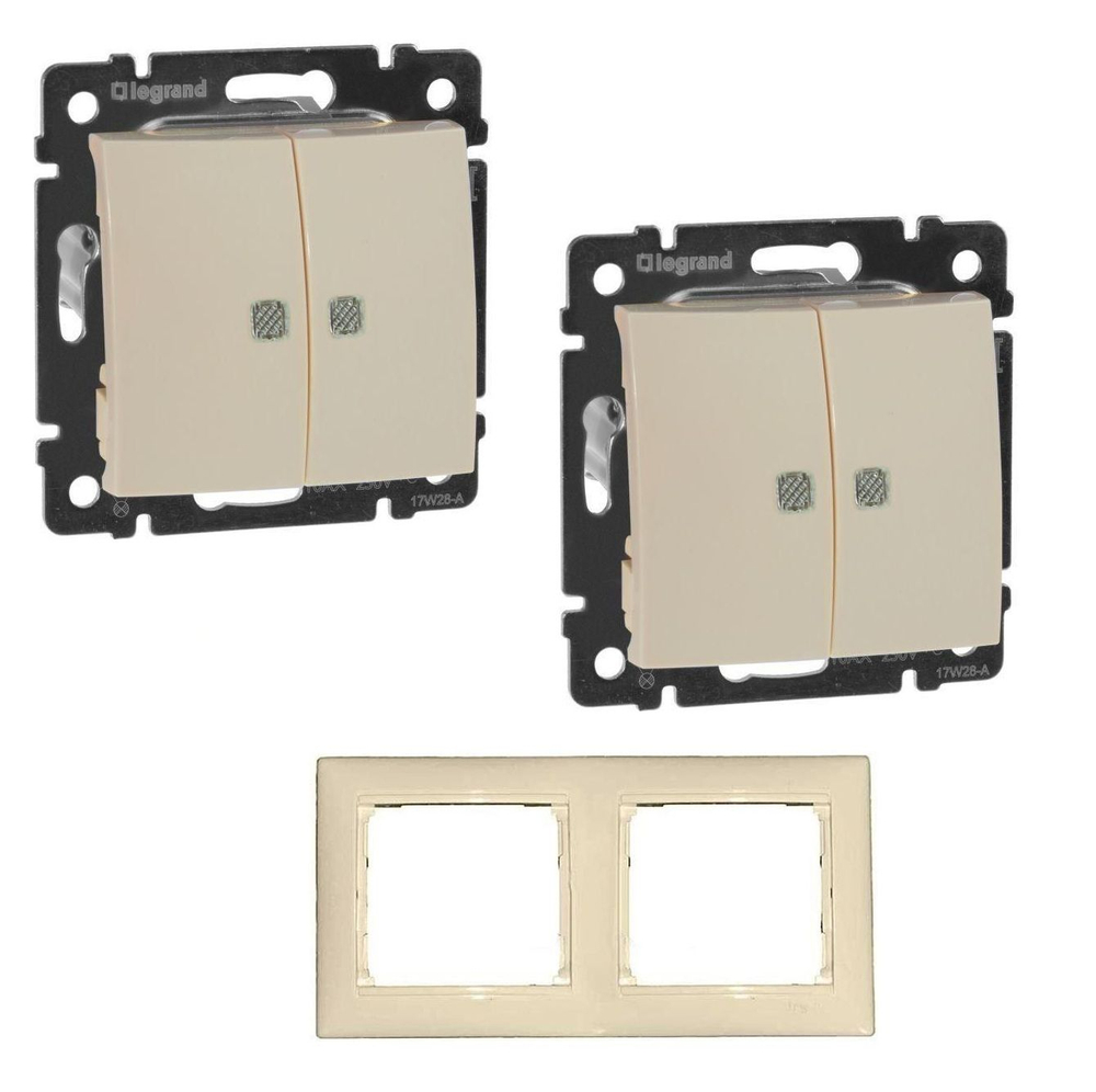Legrand выключатель 4328 с рамкой 2 с/к
