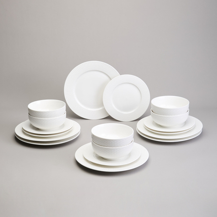 НАБОР ПОСУДЫ ОБЕДЕННЫЙ LEFARD "INFINITY" НА 6 ПЕР. 18 ПР. (КОР=1НАБ.)