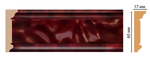 Плинтус потолочный DECOMASTER D216-62 (60*17*2400мм)