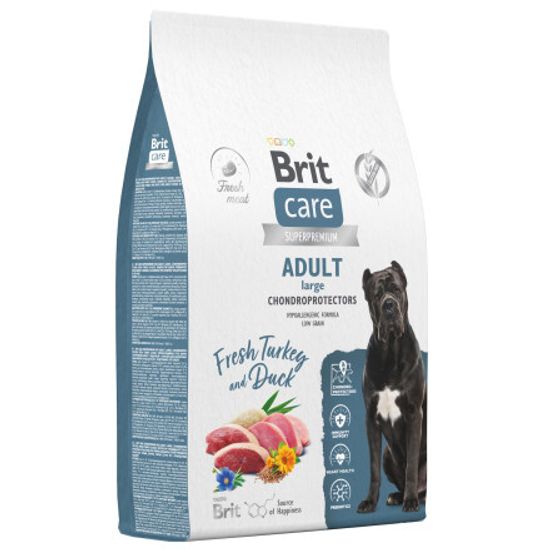 Brit Care Superpremium Dog Adult Large с индейкой и уткой для взрослых собак крупных пород, Поддержка суставов