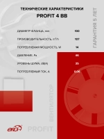 Вентилятор канальный PROFIT D100 осевой двигатель BB ERA