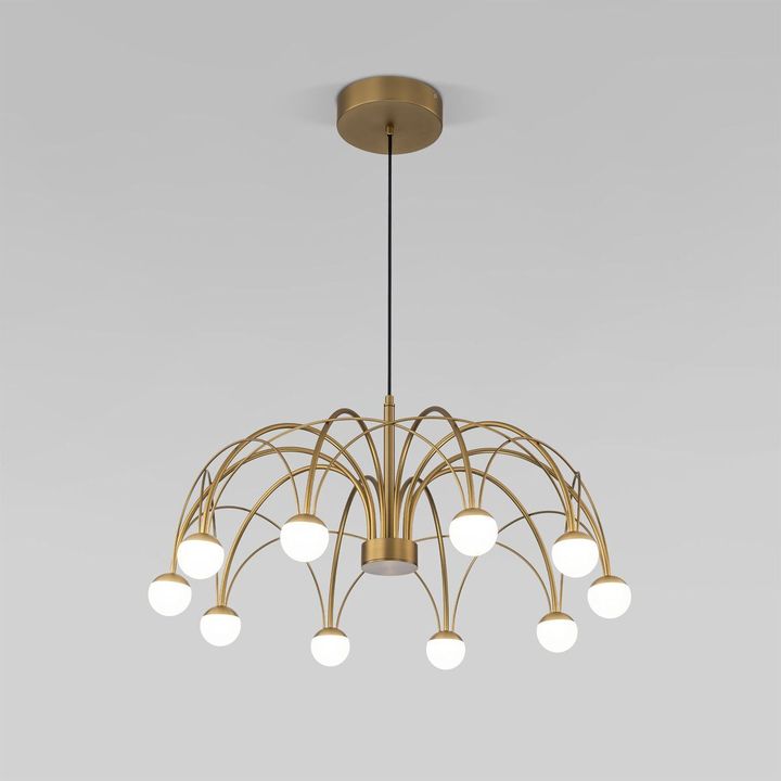 Подвесная светодиодная люстра Eurosvet Ragno 90030/10 LED золото