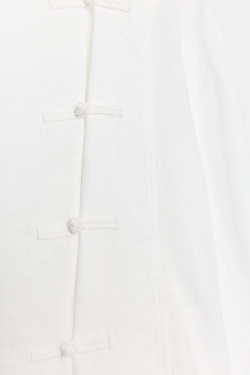 ZARA РУБАШКА С НАВЕСНЫМИ ПЕТЛЯМИ ИЗ 100% ЛЬНА — ZW COLLECTION, БЕЛЫЙ