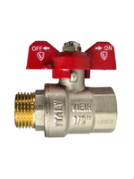 Кран шаровый 15 (1/2") ВН бабочка (VIEIR) VR221-01,203-01