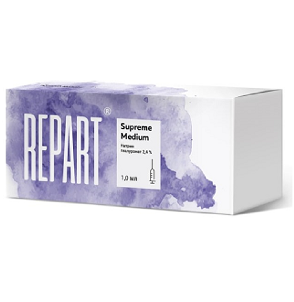 Имплант внутридермальный "Repart Supreme Medium" в шприцах по 1,0 мл (2*1 мл) конц.2,4%