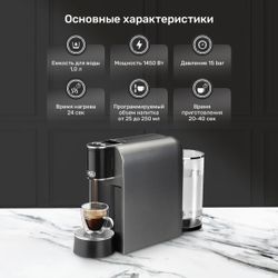 Кофемашина капсульная Caffitaly System S33 Arka Titanium (титан/серая)