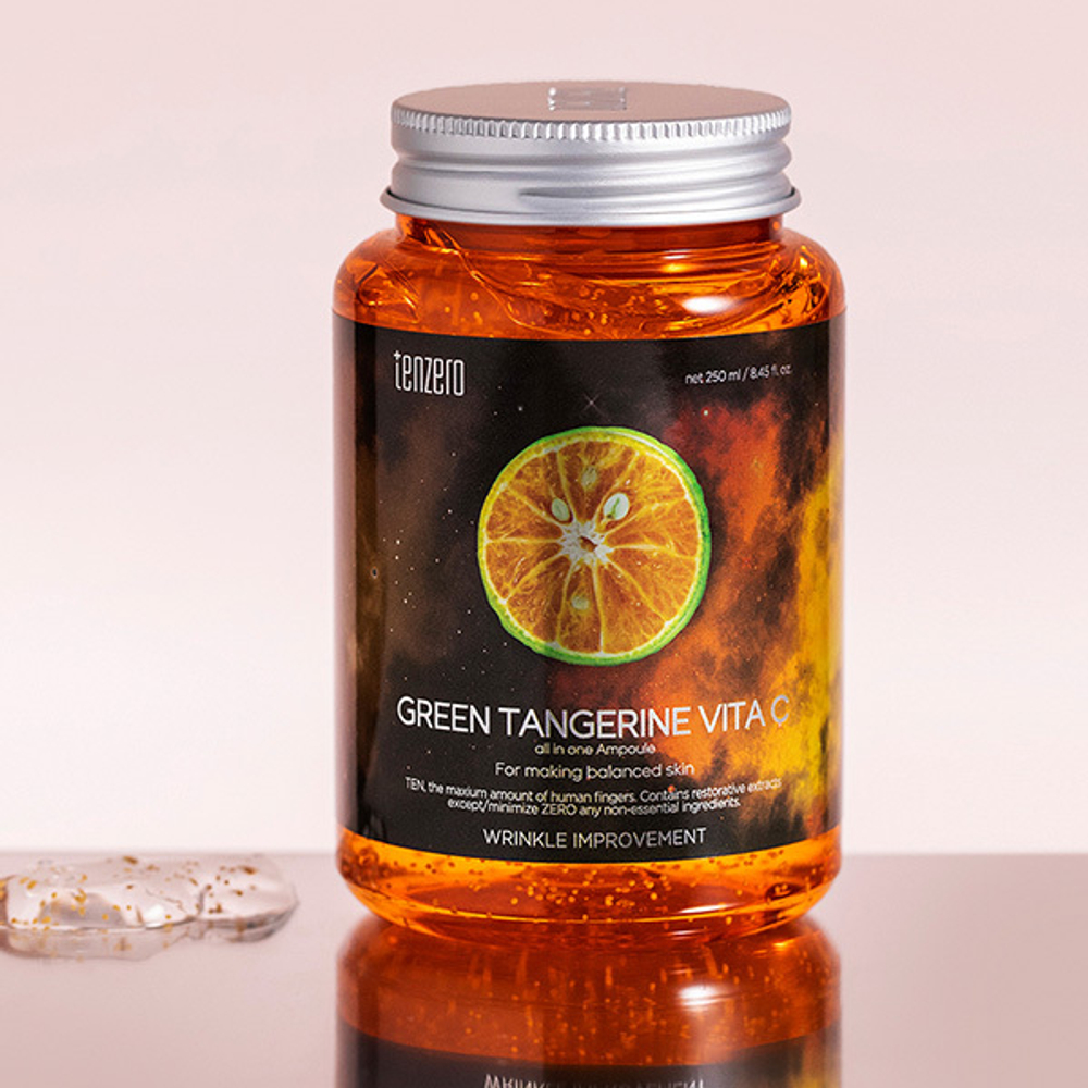 Ампульная сыворотка с экстрактом Зелёного мандарина Tenzero Green Tangerine Vita C All In One Ampoule 250мл