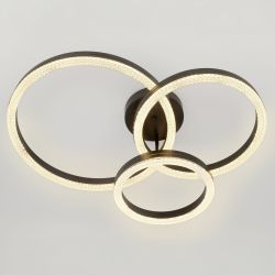 Светильник потолочный светодиодный ЭРА Модерн Bloom CLL-1-110W 3K-6K RC BK с ДУ черный