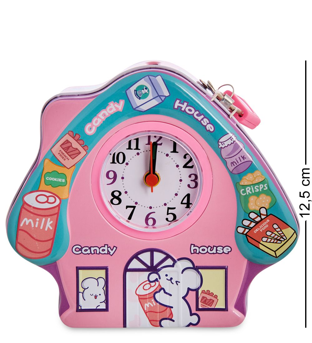 BX- 89/2 Метал. копилка с часами «Домик»