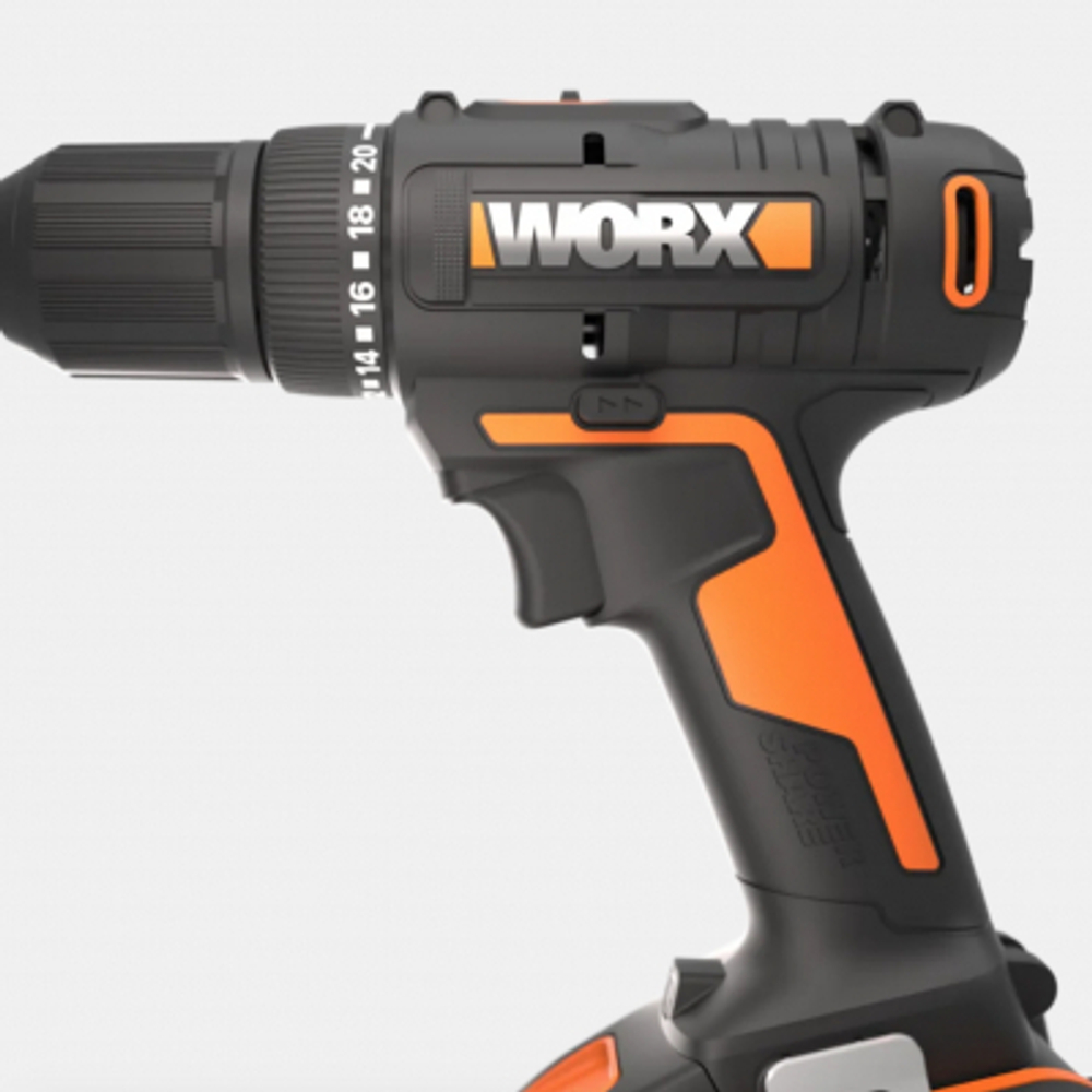 Дрель-шуруповерт аккумуляторная WORX WX108, 50Нм, 20В, 2Ач x1, ЗУ 2А, кейс