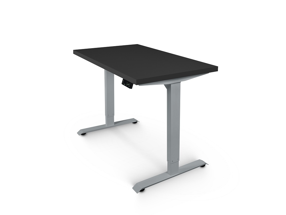 Регулируемый компьютерный стол Bazalt с регулировкой по высоте — столешница МДФ Черный