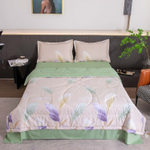 Комплект постельного белья Сатин с Одеялом 100% хлопок на резинке OBR167