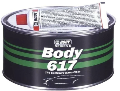 BODY PROLINE 617 Шпатлевка с укороченным стекловолокном 2К (1 кг) зел.