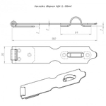 НАКЛАДКА АМБАРНАЯ НДА L180MM Б/П