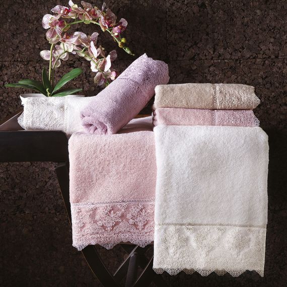 Полотенца MINOSO пудра 2 пр.  TIVOLYO HOME Турция