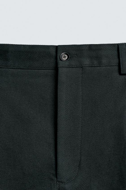 ZARA БРЮКИ СО СКЛАДКАМИ ИЗ РЕЛЬЕФНОЙ ТКАНИ, СЕРЫЙ