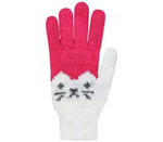 Перчатки "Кот Обормот" розовый/белый р.14, 1 шт.