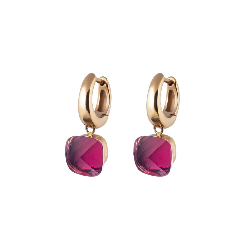 Серьги Qudo Firenze light fuchsia 300305 R/RG