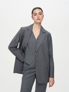 Жакет однобортный прямого силуэта
