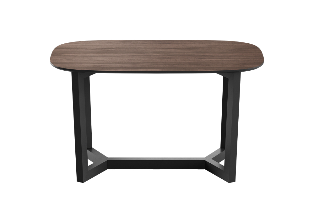 Стол обеденный Cross 2 140*80 см (орех, черный)