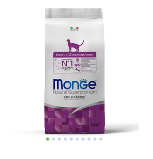 Monge Cat Adult Сухой корм для взрослых кошек с курицей, 1,5 кг