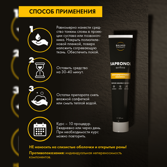 Трансдермальный комплекс Сапронол Артро (Sapronol Arthro)