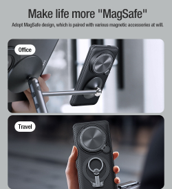 Чехол от Nillkin на Xiaomi 14 Ultra с металлической откидной крышкой и поддержкой магнитной беспроводной зарядки MagSafe, серия CamShield Prop Magnetic Case