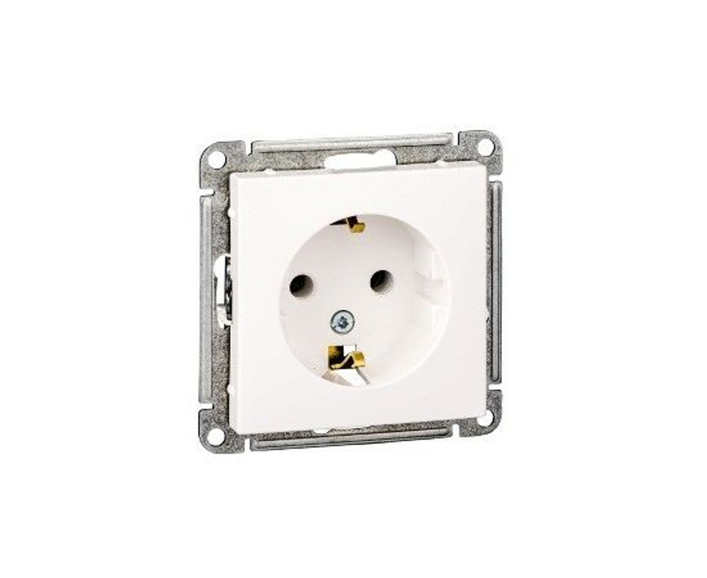 Розетка встраиваемая Schneider Electric W59 с заземлением, цвет белый