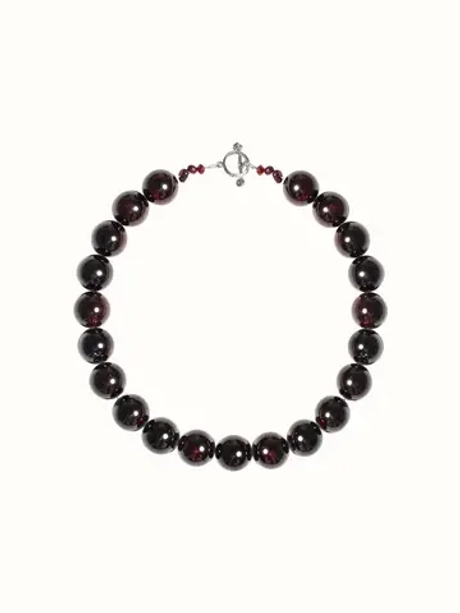 Бусы из крупных натуральных гранатов