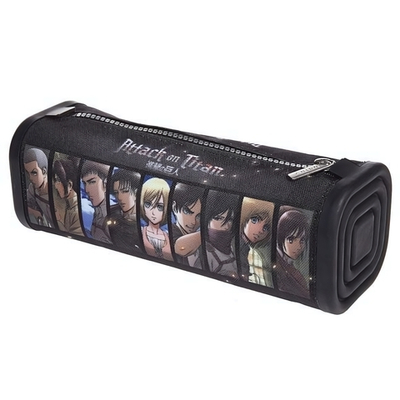 Пенал 200х70х70мм на молнии мягкий "Атака Титанов.Сезон 1-3" (Хатбер)