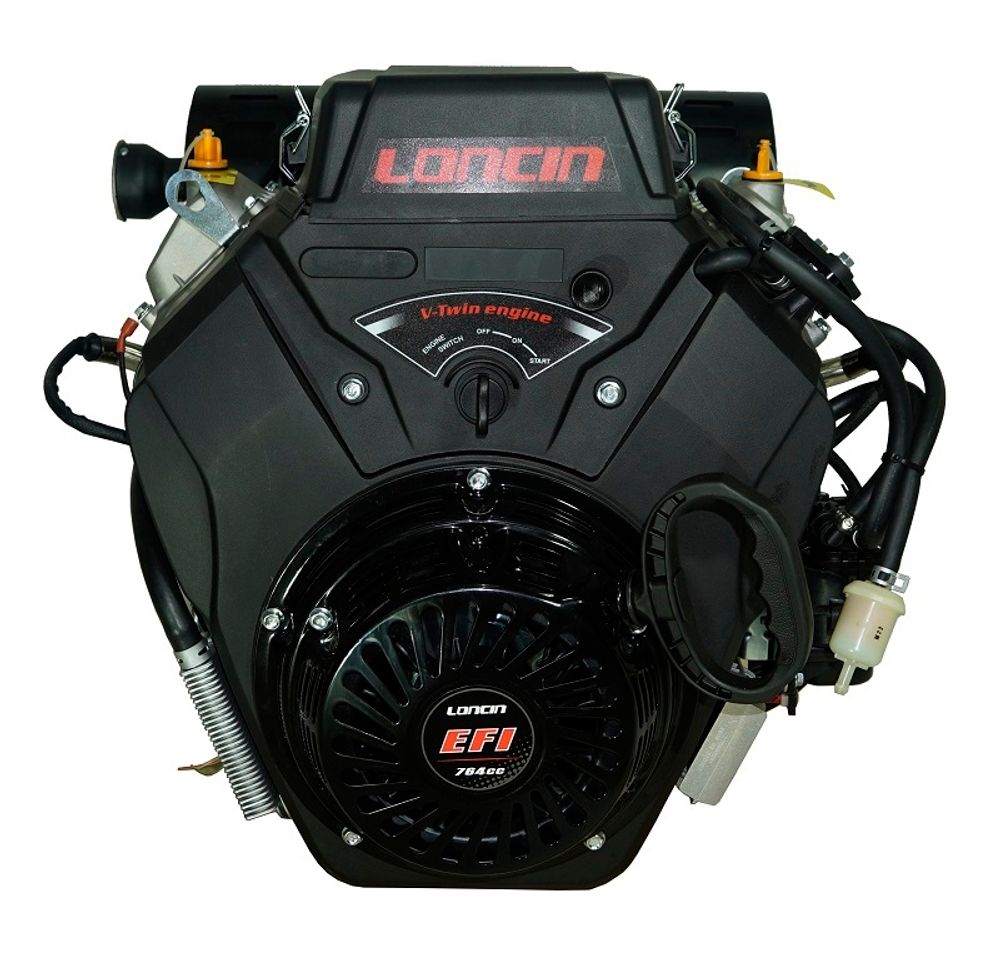 Двигатель Loncin H765i(LC2V80FD-EFI) (H type) D25 мм, 20А ручной и электрический запуск 30 л.с.