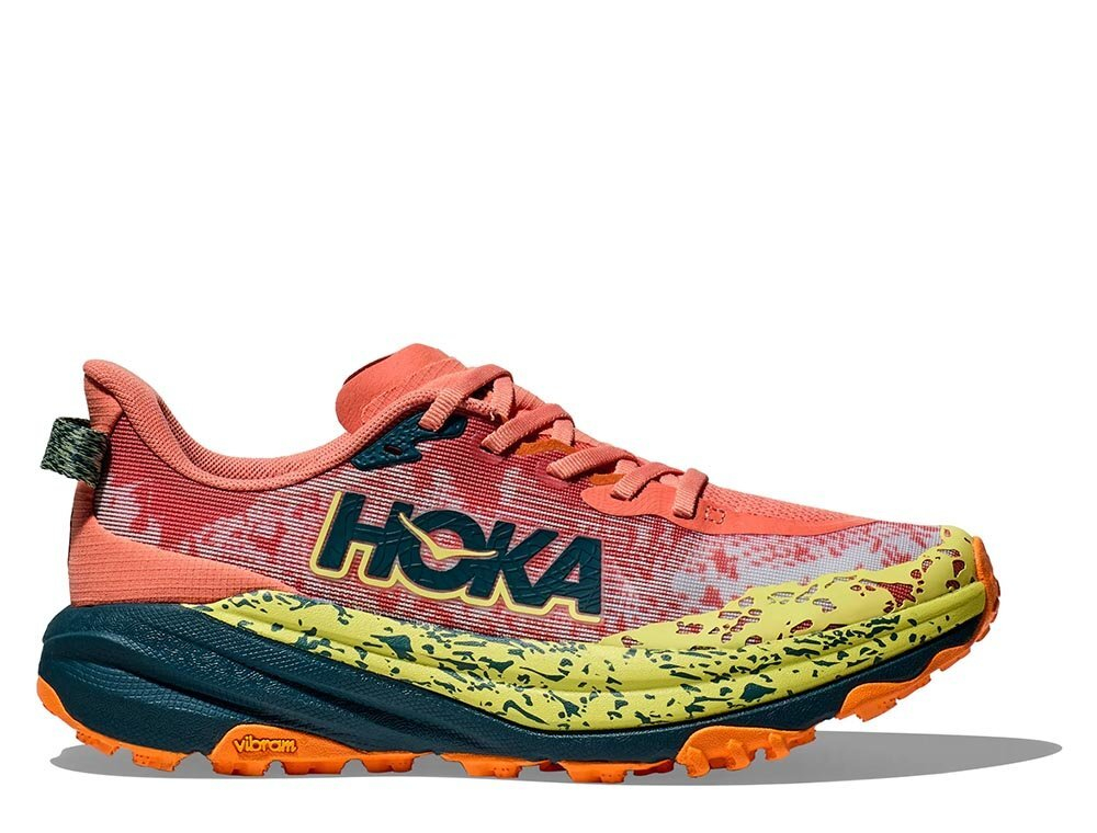 Кроссовки для бега женские Hoka Speedgoat 6 W Оранжево-Лайм