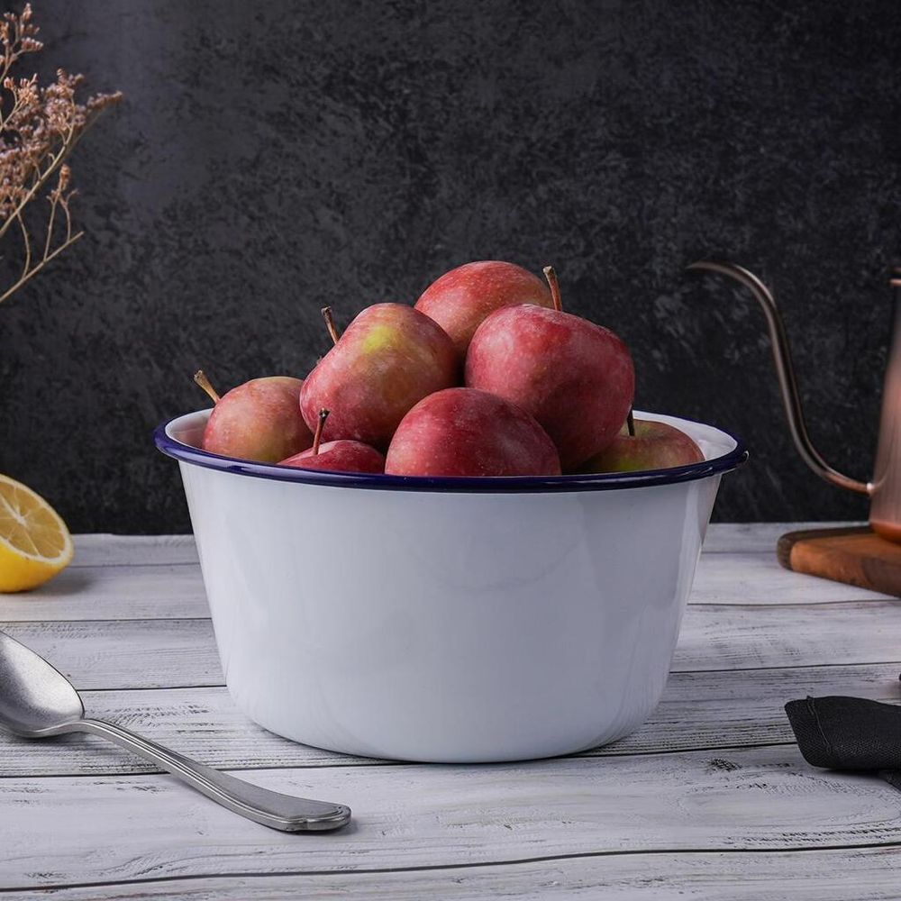 Салатник 2250 мл d 20,5 см h10 см Blue Rim эмалированая сталь SUNNEX [1]